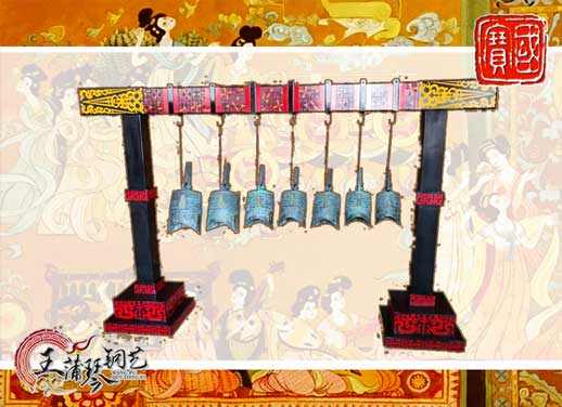 7件編鐘，觀賞裝飾編鐘，可發(fā)音編鐘
